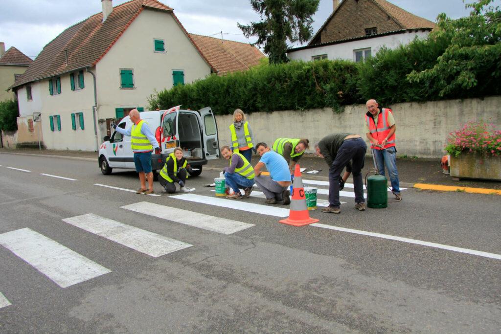 Journée citoyenne : Peinture de passages piétons le 10 septembre 2022 à Muntzenheim